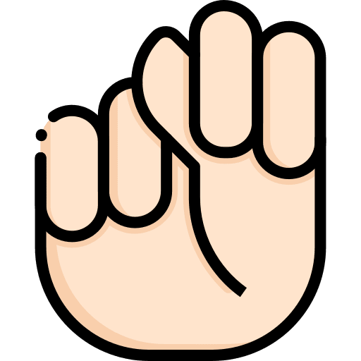 Letter n hands gestures inclusive icon