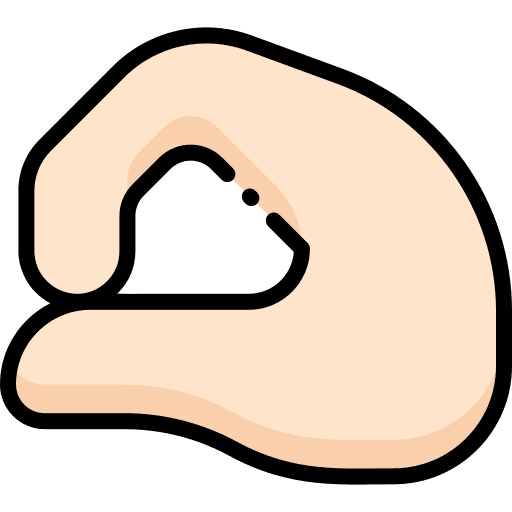 Letter o sign language hands inclusive icon