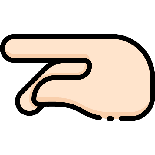 Letter p hands hands and gestures deaf icon
