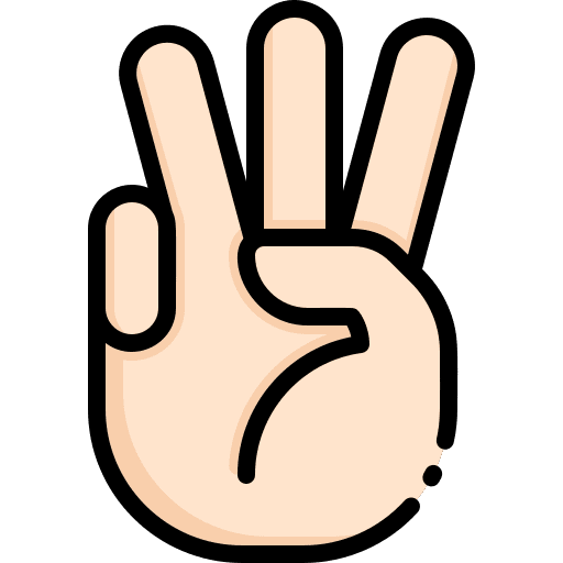 Letter w inclusive gestures deaf icon