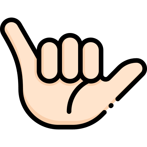 Letter y deaf sign language gestures icon