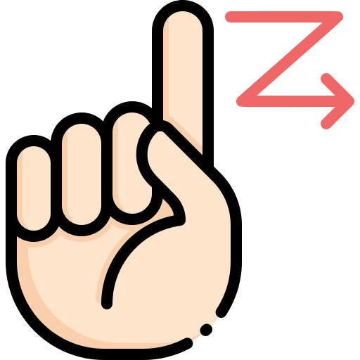 Letter z hands and gestures inclusive deaf icon