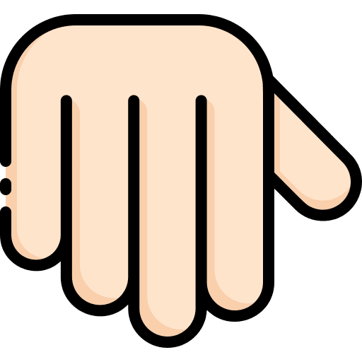 Far deaf hands and gestures sign language icon