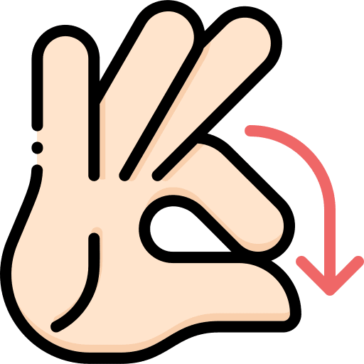Perfect sign language hands and gestures gestures icon