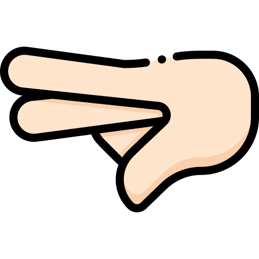Stare hands and gestures deaf sign language icon