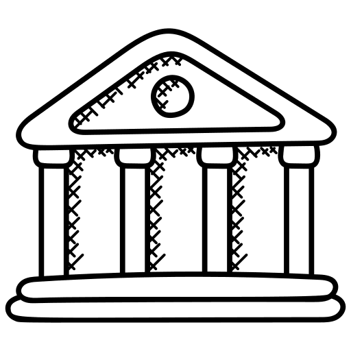 Bank court bank architecture icon