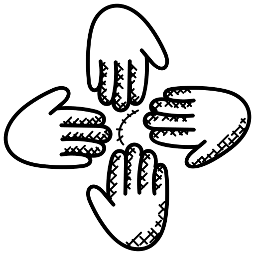 Teamwork cooperation business and finance together icon