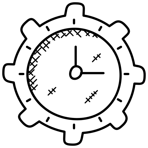 Time management clock time management schedule icon