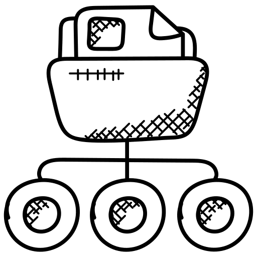 Data network files and folders server network icon