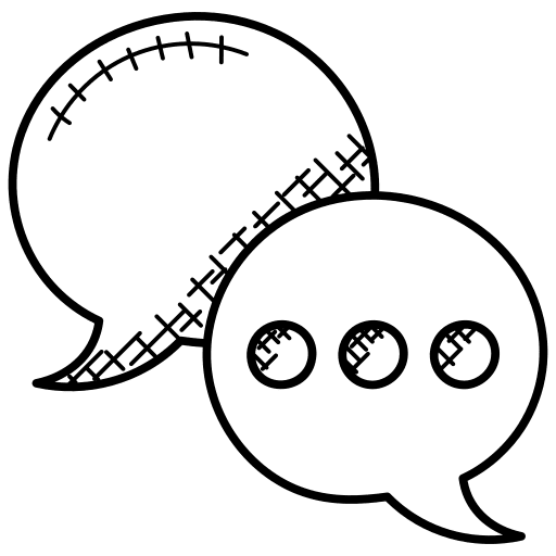 Chatting speech bubble talk message icon