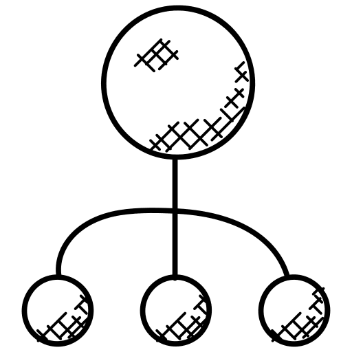 Hierarchical structure interface business and finance hierarchical structure icon