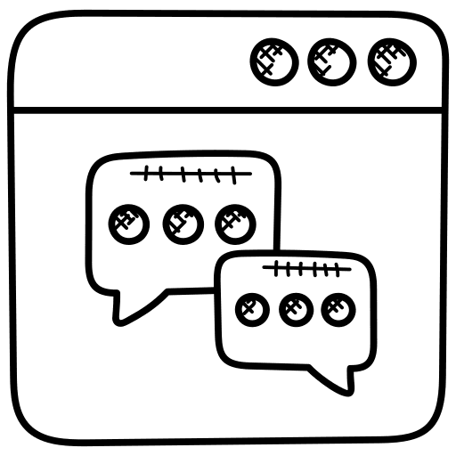 Online chat communication online chat communications icon