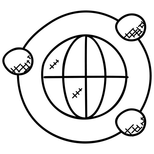 Global network network business and finance global icon