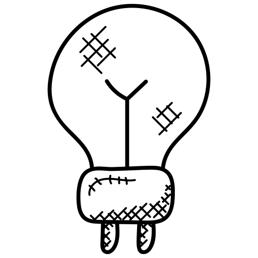 Light bulb electronics electricity illumination icon