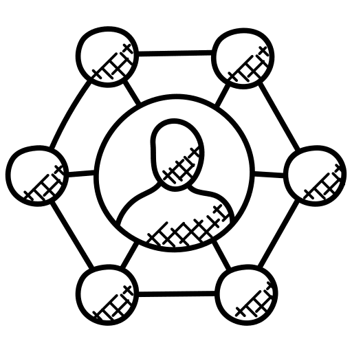 Social network network social user icon