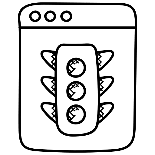 Web traffic website traffic light web icon