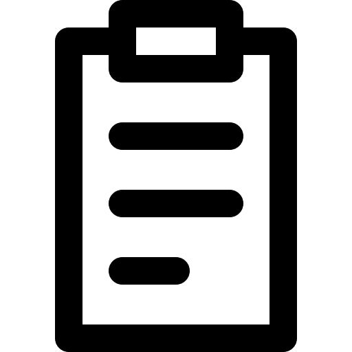 Clipboard verification list lists icon