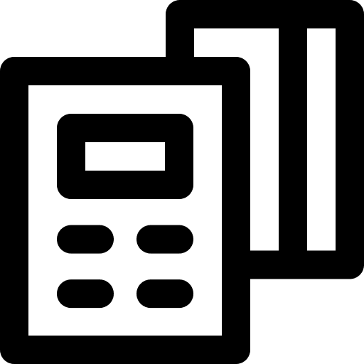 Credit card commerce pay point of service icon