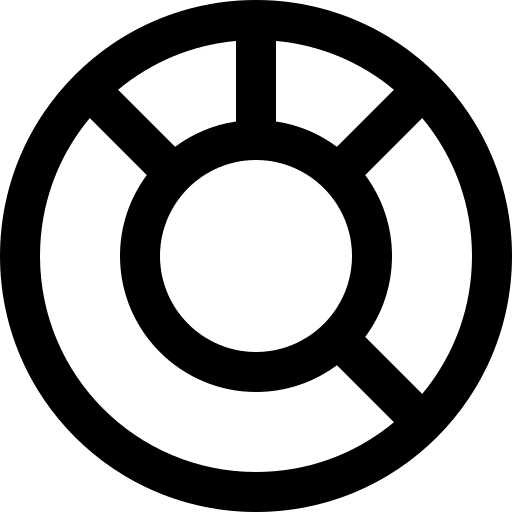 Pie chart stats market finances icon