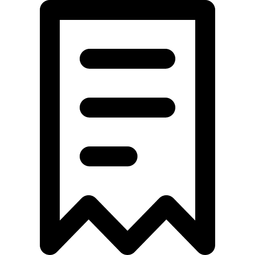 Invoice receipt payment validating ticket icon