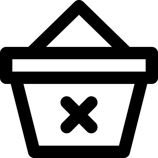 Remove from cart basket shopping commerce and shopping icon