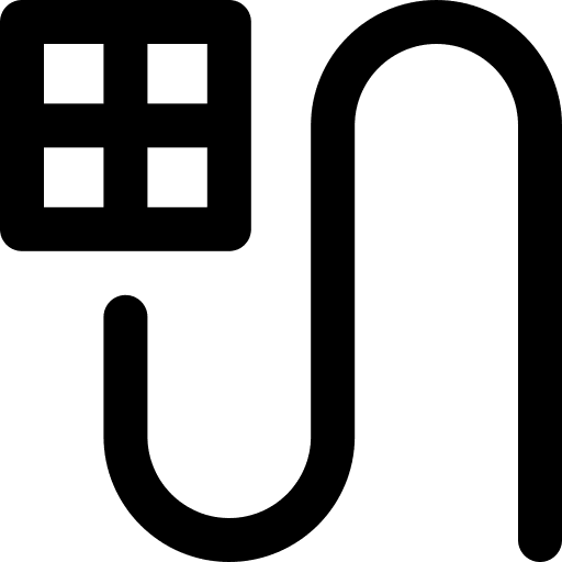 Track shipping and delivery route parcel icon