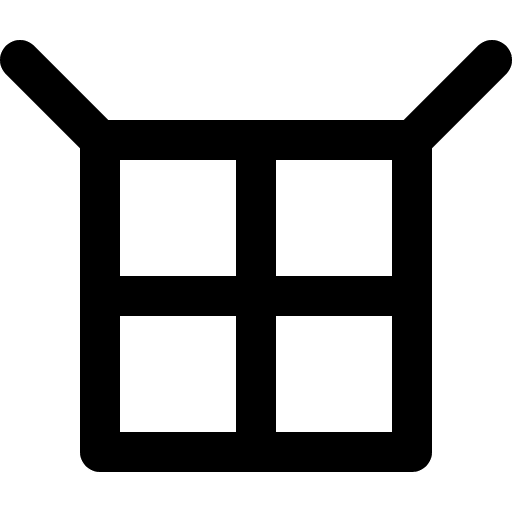 Unboxing commerce and shopping box delivery icon