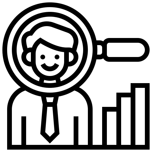 Consumer research business and finance consumer research recruitment icon