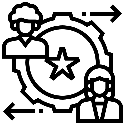 Customer management interactive customer icon