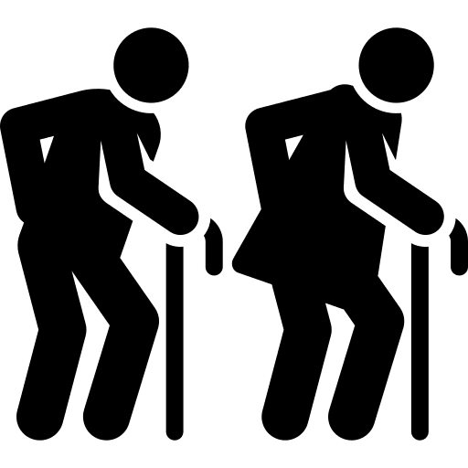 Old avatar accompany two people icon