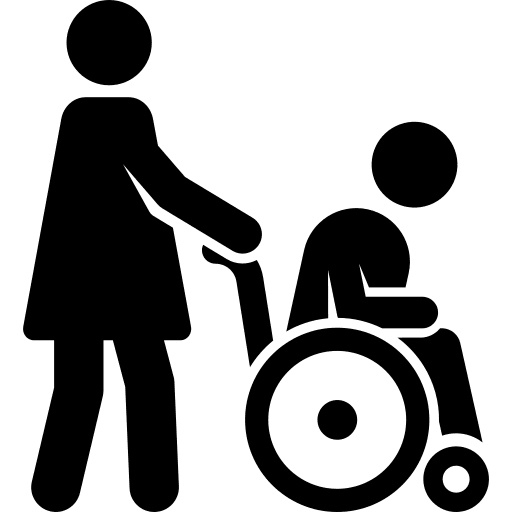 Old people caregiver old icon