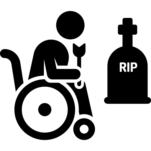 Cementery old cementery wheelchair icon