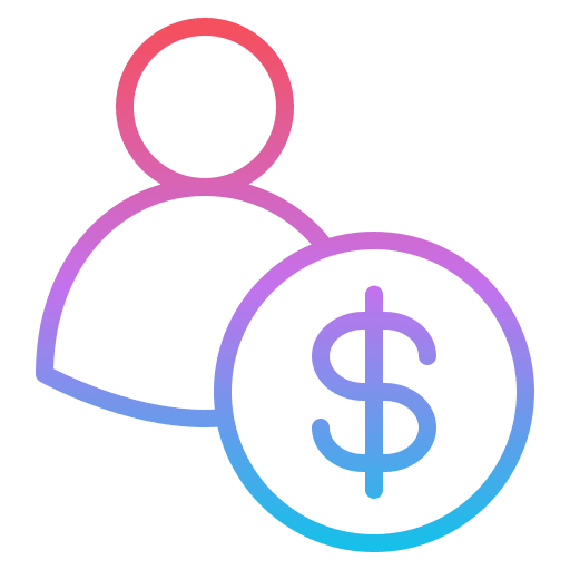 Money person user profile personal icon