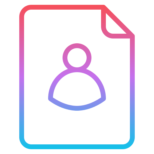 Personal file user profile user file icon