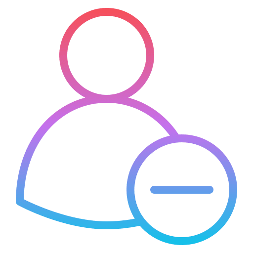 User user profile account remove icon