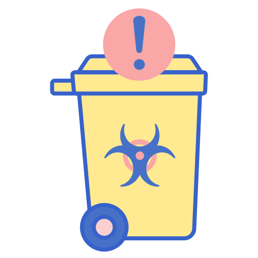 Biohazard waste recycling center recycling icon