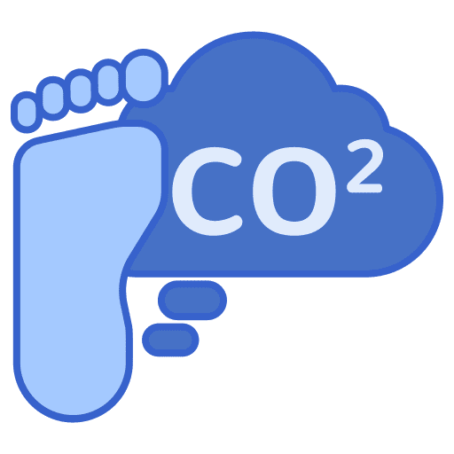 Carbon footprint recycling reuse carbon footprint icon