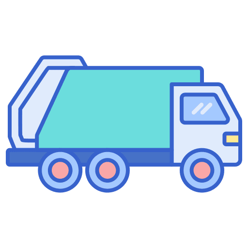 Garbage truck environment recycling center ecologism icon