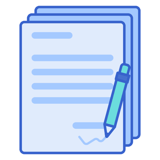 Contract file pencil contract icon