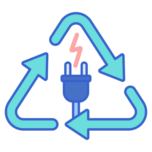 Renewable energy reuse environment ecologism icon