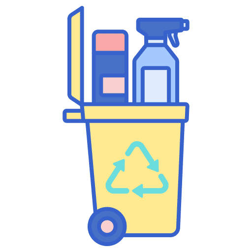 Chemicals climate change recycling reuse icon