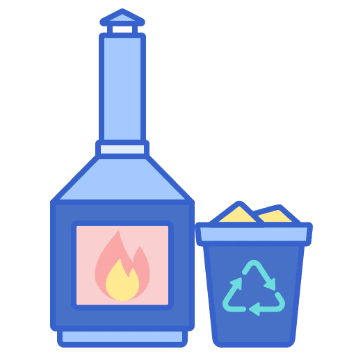 Incineration incineration recycling ecologism icon