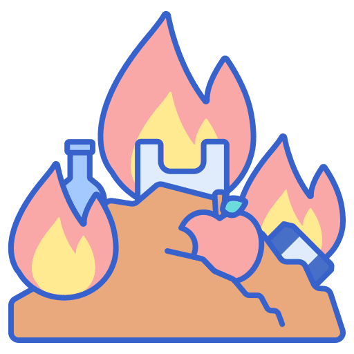 Incineration recycling center ecologism recycling icon