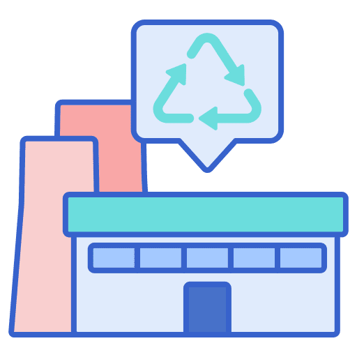 Recycling center eco friendly reuse recycling center icon