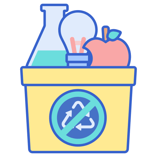 Waste plastic bin garbage recycle bin icon