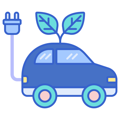 Electric car eco friendly climate change ecology and environment icon