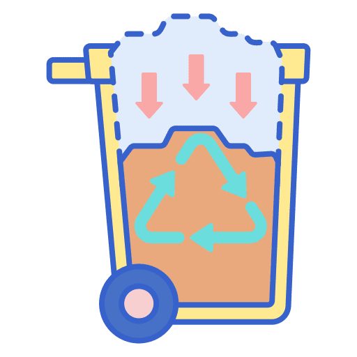 Garbage bin ecology and environment recycling center recycling icon