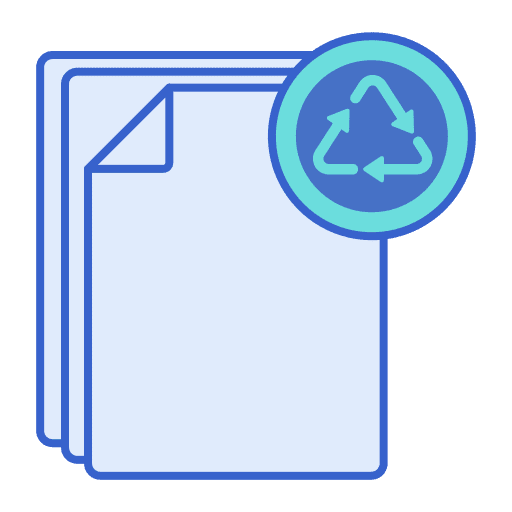 Paper recycle paper recycle reuse eco icon