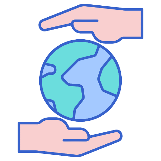 Planet earth ecology and environment ecologism eco icon