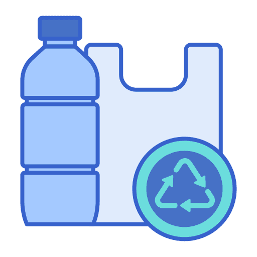Plastic environment eco reuse icon